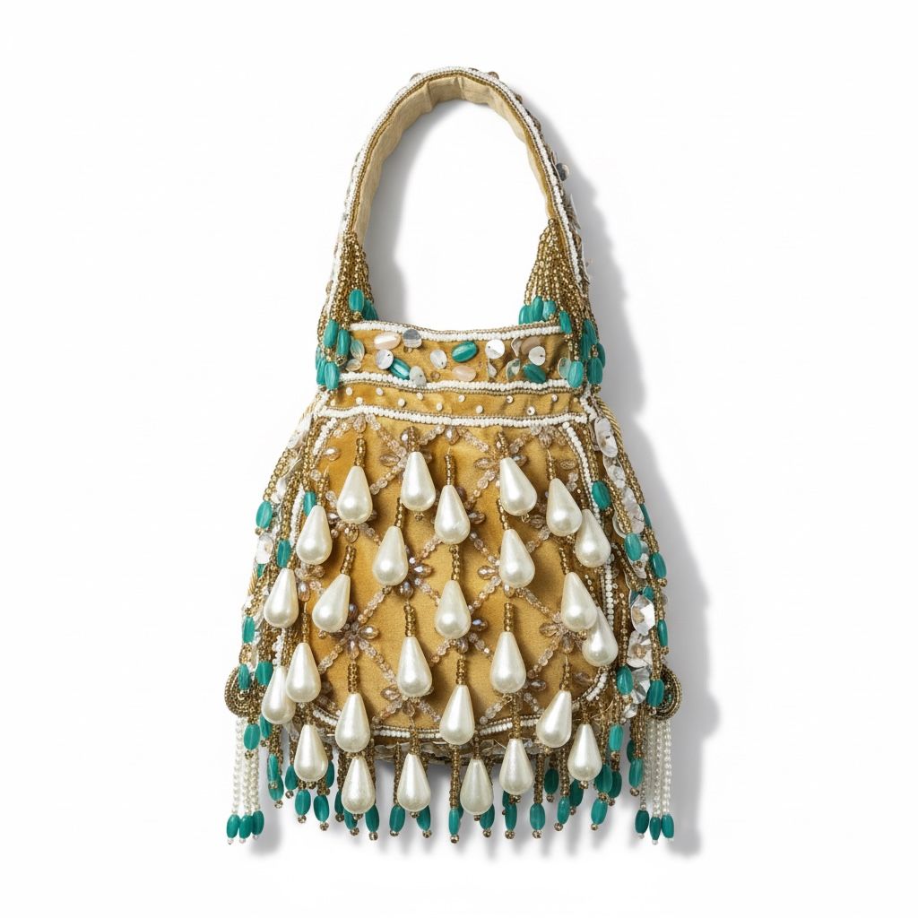 Golden Teardrop Potli